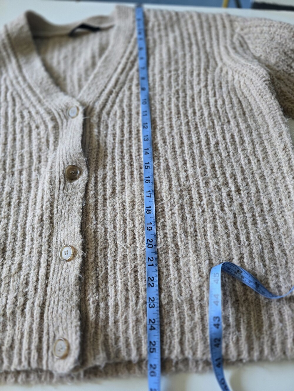Jenni Kayne Alpaca Wool Blend Cocoon Taupe Oversized Cardigan S - Picture 9 of 13